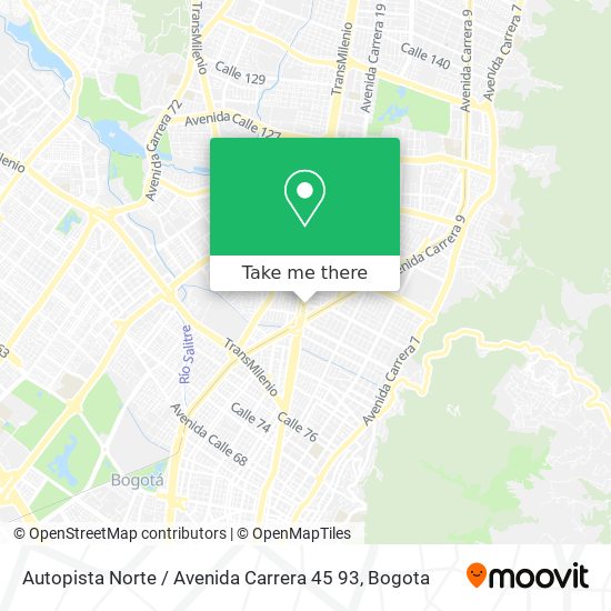 Mapa de Autopista Norte / Avenida Carrera 45 93