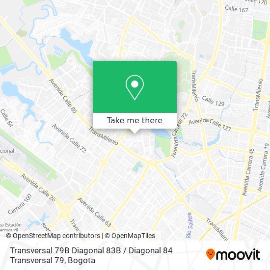 Mapa de Transversal 79B Diagonal 83B / Diagonal 84 Transversal 79