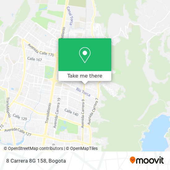 Mapa de 8 Carrera 8G 158
