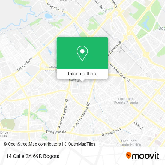 14 Calle 2A 69F map
