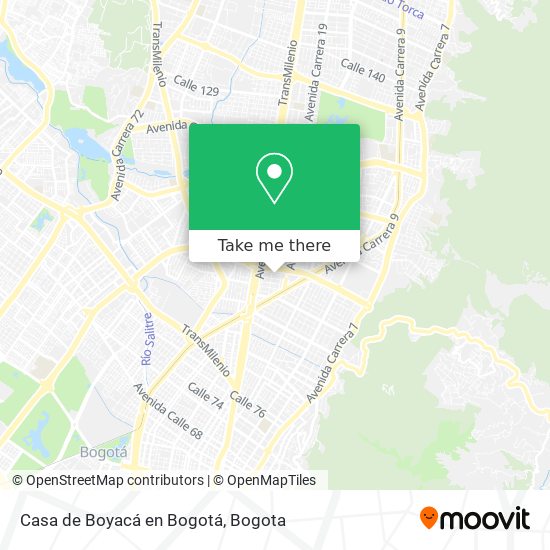 Mapa de Casa de Boyacá en Bogotá