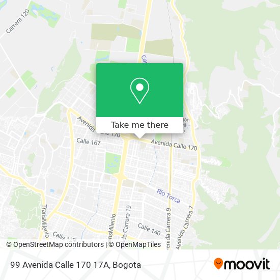 Mapa de 99 Avenida Calle 170 17A