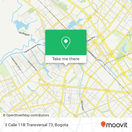 3 Calle 11B Transversal 73 map