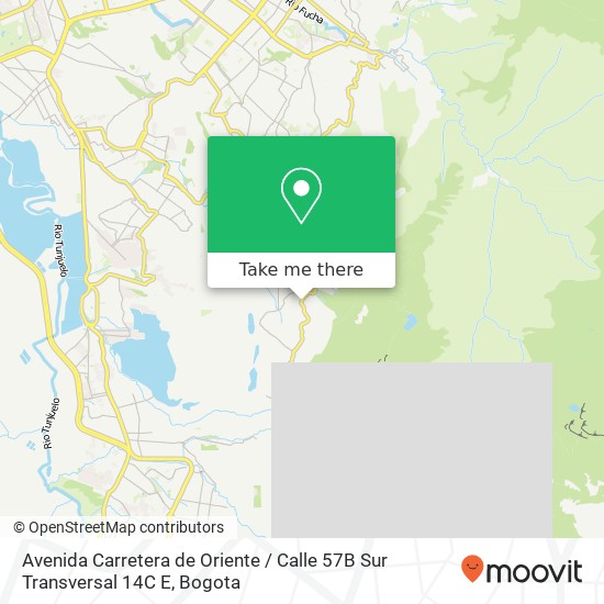Avenida Carretera de Oriente / Calle 57B Sur Transversal 14C E map