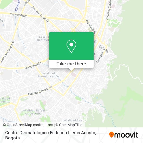 Mapa de Centro Dermatológico Federico Lleras Acosta