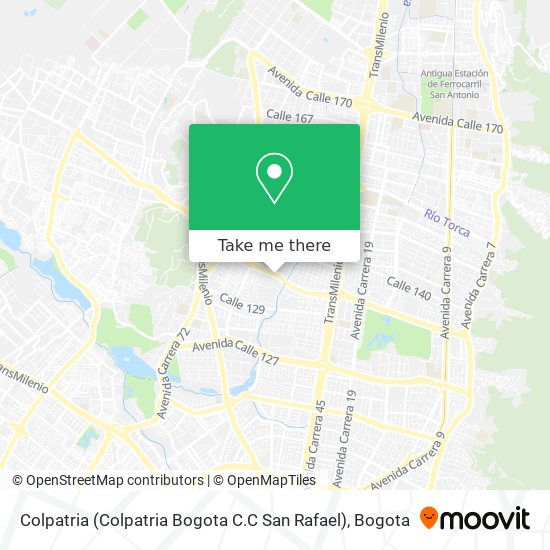 Colpatria (Colpatria Bogota C.C San Rafael) map