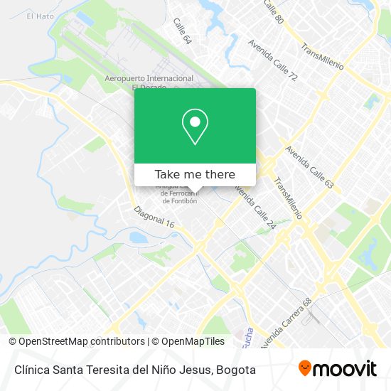 Clínica Santa Teresita del Niño Jesus map