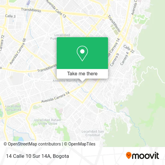 14 Calle 10 Sur 14A map