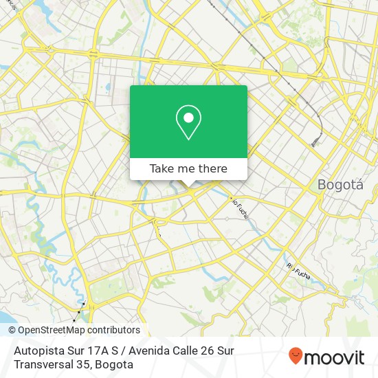 Autopista Sur 17A S / Avenida Calle 26 Sur Transversal 35 map