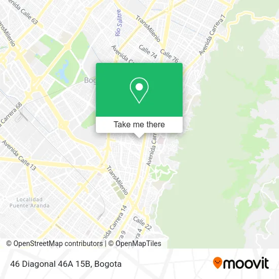 46 Diagonal 46A 15B map