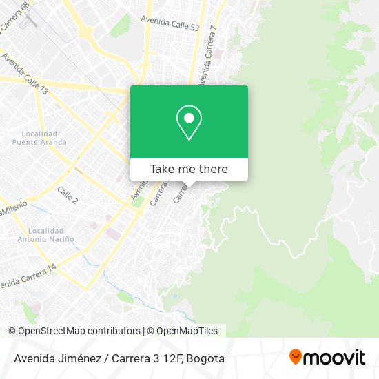 Avenida Jiménez / Carrera 3 12F map