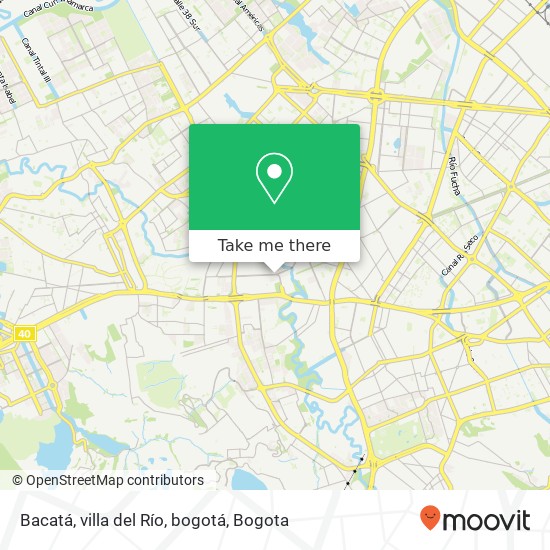 Bacatá, villa del Río, bogotá map