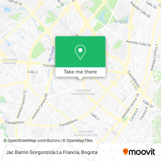 Jac Barrio Gorgonzola La Francia map