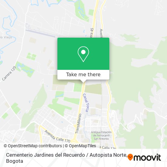 Mapa de Cementerio Jardines del Recuerdo / Autopista Norte