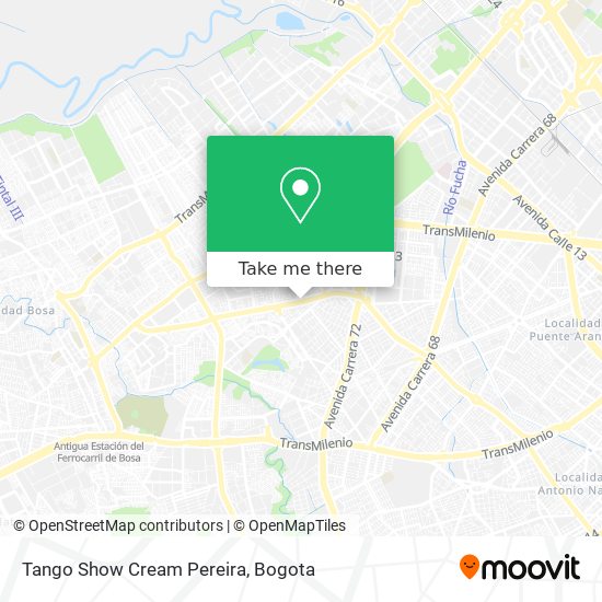 Mapa de Tango Show Cream Pereira