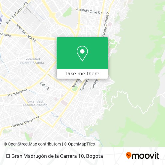 Mapa de El Gran Madrugón de la Carrera 10