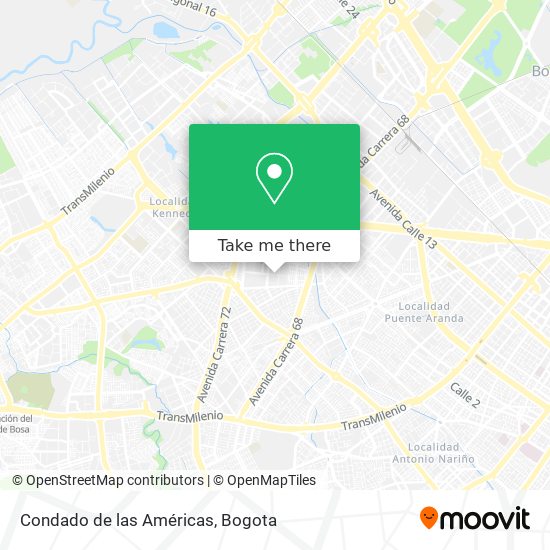 Condado de las Américas map