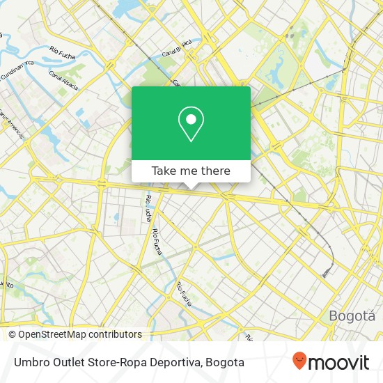 Mapa de Umbro Outlet Store-Ropa Deportiva