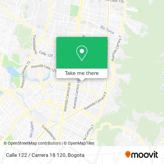 Mapa de Calle 122 / Carrera 18 120