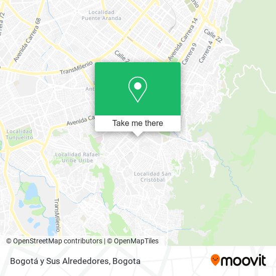 Mapa de Bogotá y Sus Alrededores