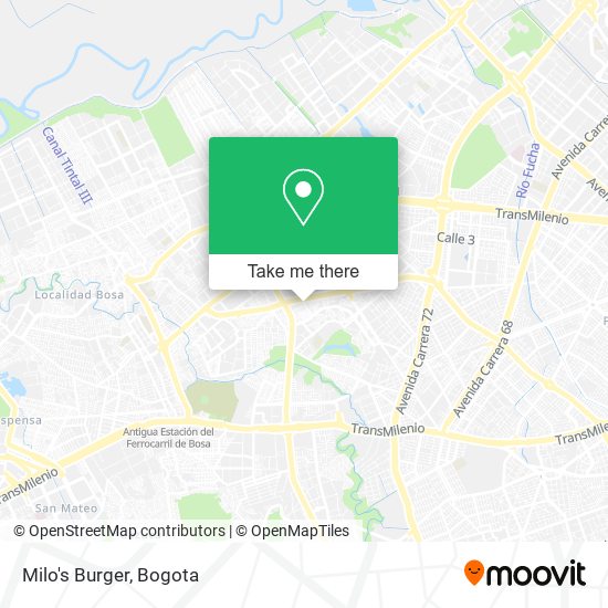 Milo's Burger map