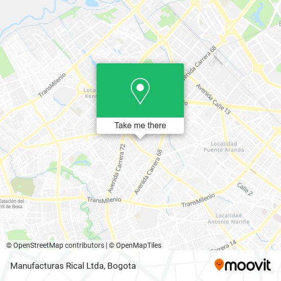 Mapa de Manufacturas Rical Ltda