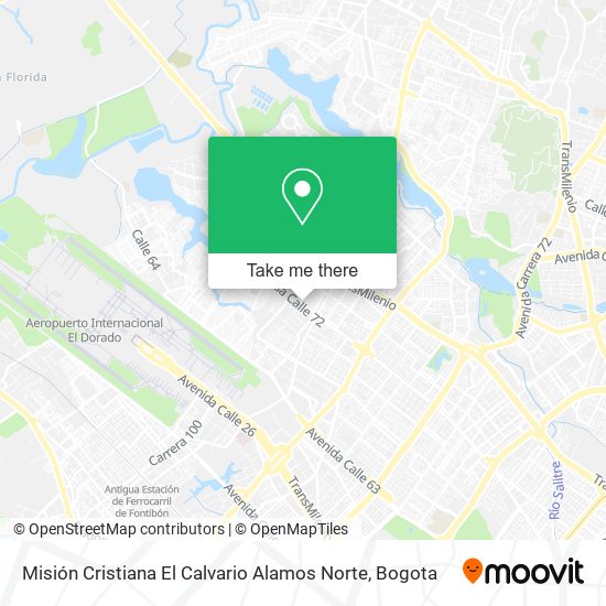 Misión Cristiana El Calvario Alamos Norte map