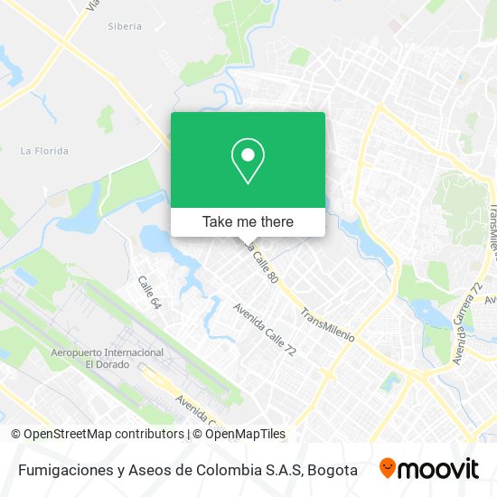 Mapa de Fumigaciones y Aseos de Colombia S.A.S