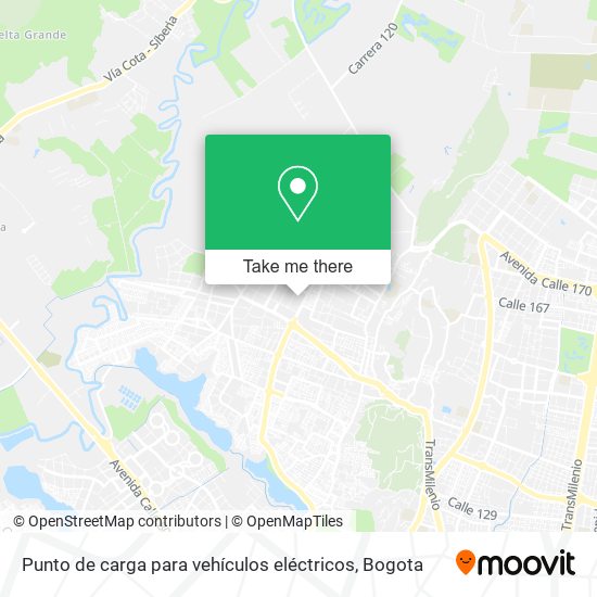 Punto de carga para vehículos eléctricos map