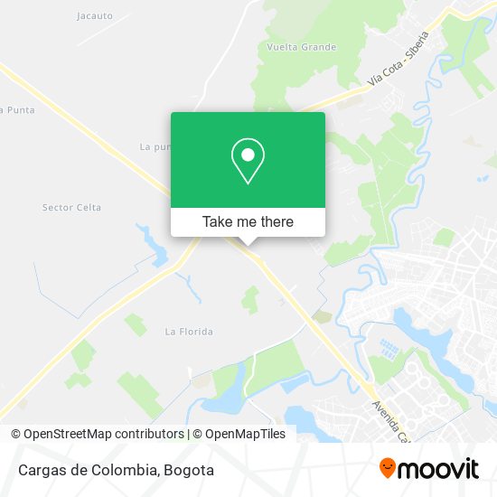 Cargas de Colombia map