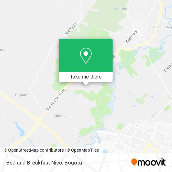 Bed and Breakfast Nico map