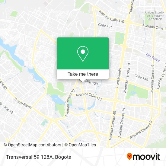 Mapa de Transversal 59 128A
