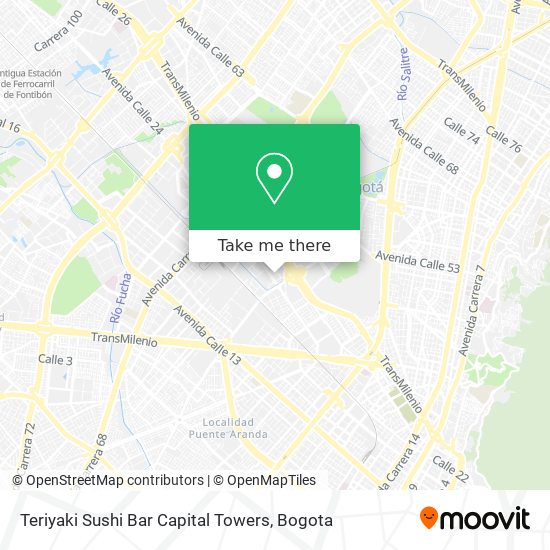 Teriyaki Sushi Bar Capital Towers map