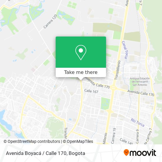 Avenida Boyacá / Calle 170 map