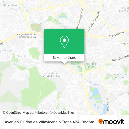 Mapa de Avenida Ciudad de Villavicencio Trans 42A