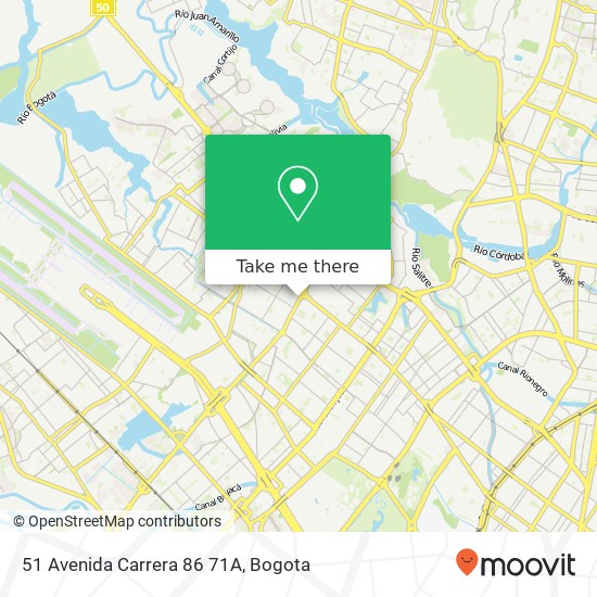 51 Avenida Carrera 86 71A map