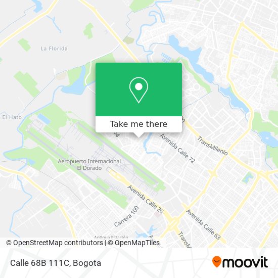 Mapa de Calle 68B 111C