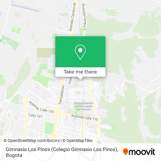 Gimnasio Los Pinos map