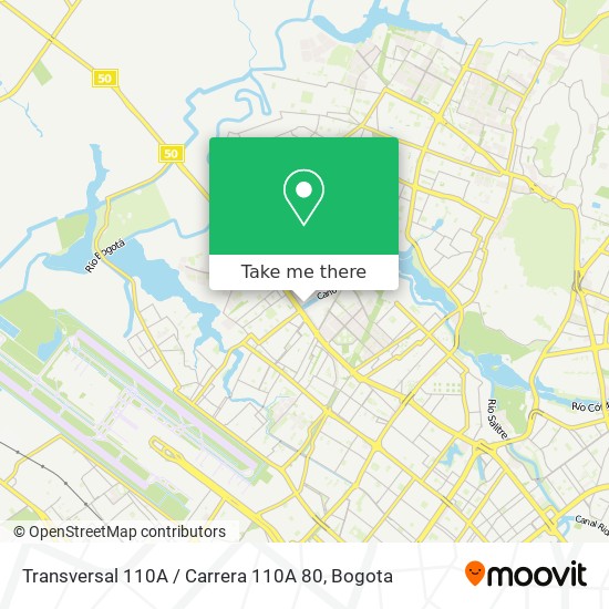 Mapa de Transversal 110A / Carrera 110A 80
