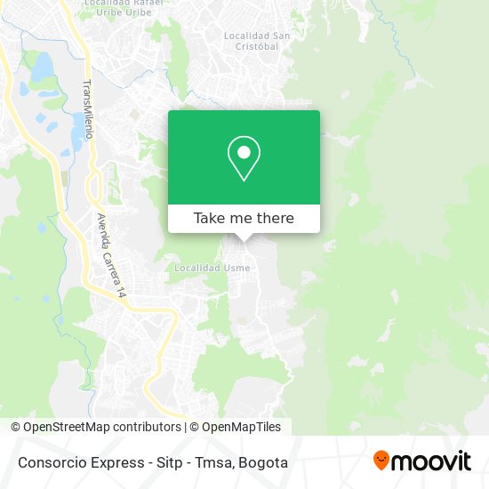 Consorcio Express - Sitp - Tmsa map