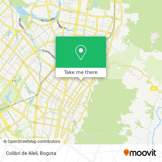 Colibrí de Alelí map