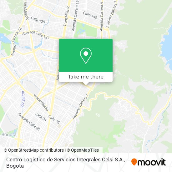 Mapa de Centro Logistico de Servicios Integrales Celsi S.A.