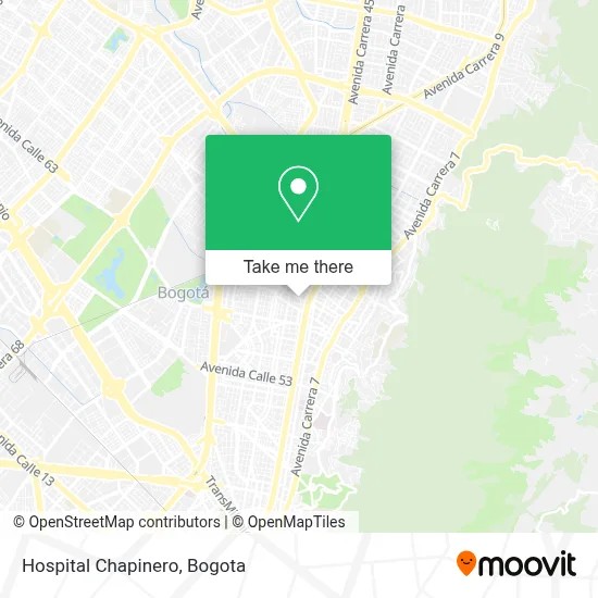 Hospital Chapinero map