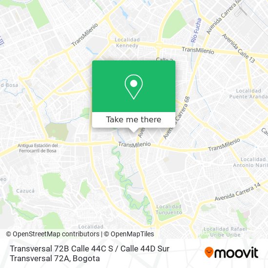 Transversal 72B Calle 44C S / Calle 44D Sur Transversal 72A map