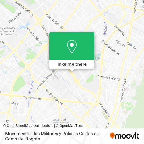 Monumento a los Militares y Policías Caídos en Combate map