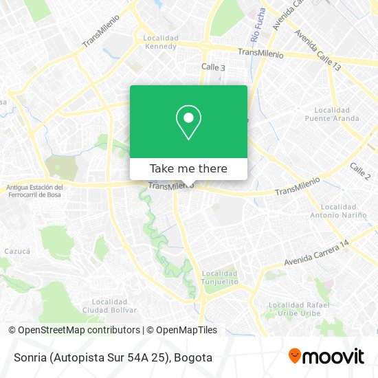 Mapa de Sonria (Autopista Sur 54A 25)
