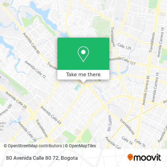 Mapa de 80 Avenida Calle 80 72