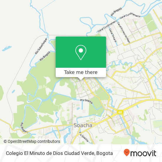 Colegio El Minuto de Dios Ciudad Verde map