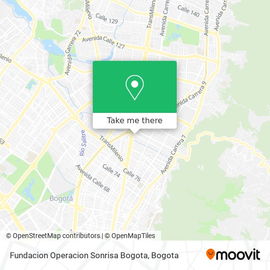 Mapa de Fundacion Operacion Sonrisa Bogota