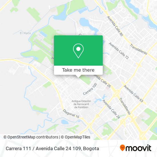 Mapa de Carrera 111 / Avenida Calle 24 109